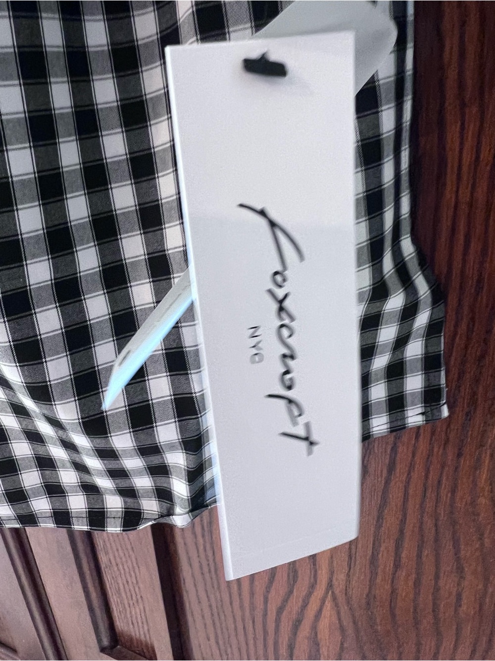 Foxcroft Women's Size 16 Gingham Plaid Button Down Non-Iron Shirt NWT - Picture 3 of 11